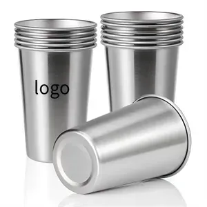 16oz Stainless Steel Pint Beer Cup Glass 16oz Stainless Steel Pint Beer Cup Glass